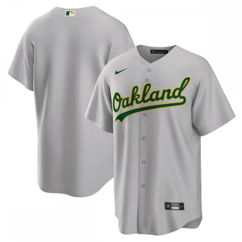 Maillot d'équipe Nike « Road Replica » des Athletics d'Oakland - Gris