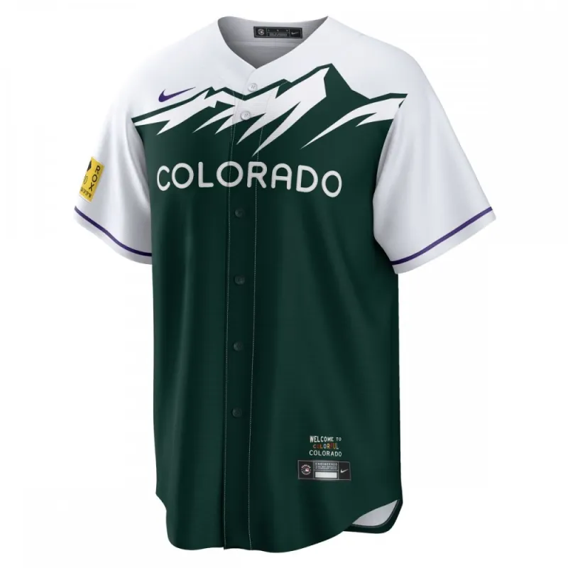 Colorado Rockies Nike City Connect Fan Edition Team-Trikot – Grün