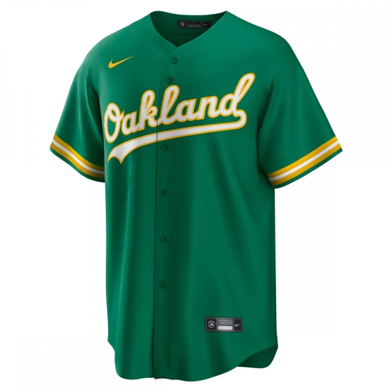 Camiseta alternativa réplica del equipo Oakland Athletics de Nike – Verde