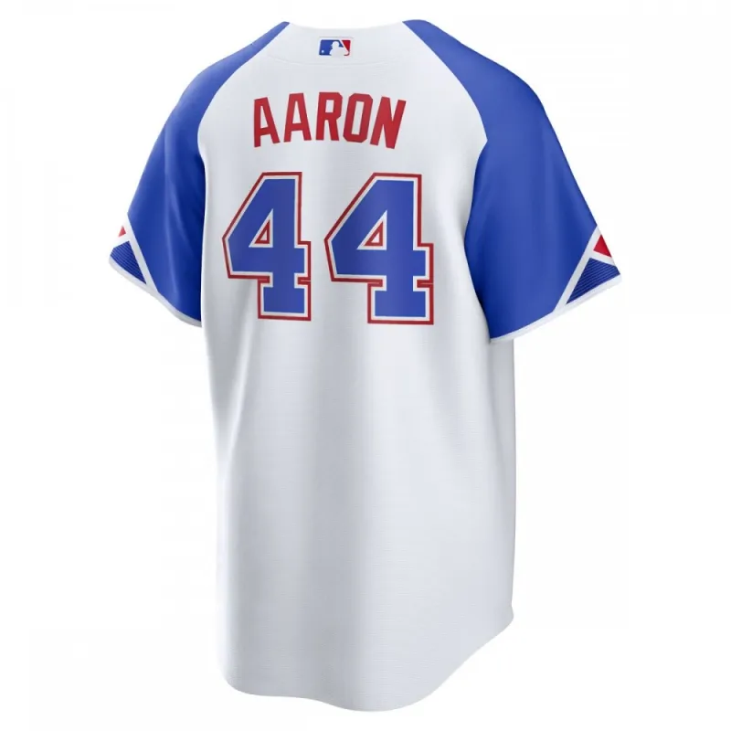 Hank Aaron Atlanta Braves Nike 2023 City Connect Fan edition Player Jersey – White