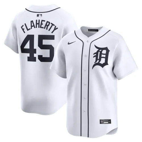 Jack Flaherty Detroit Tigers Nike Home Limited Player Jersey - Wit