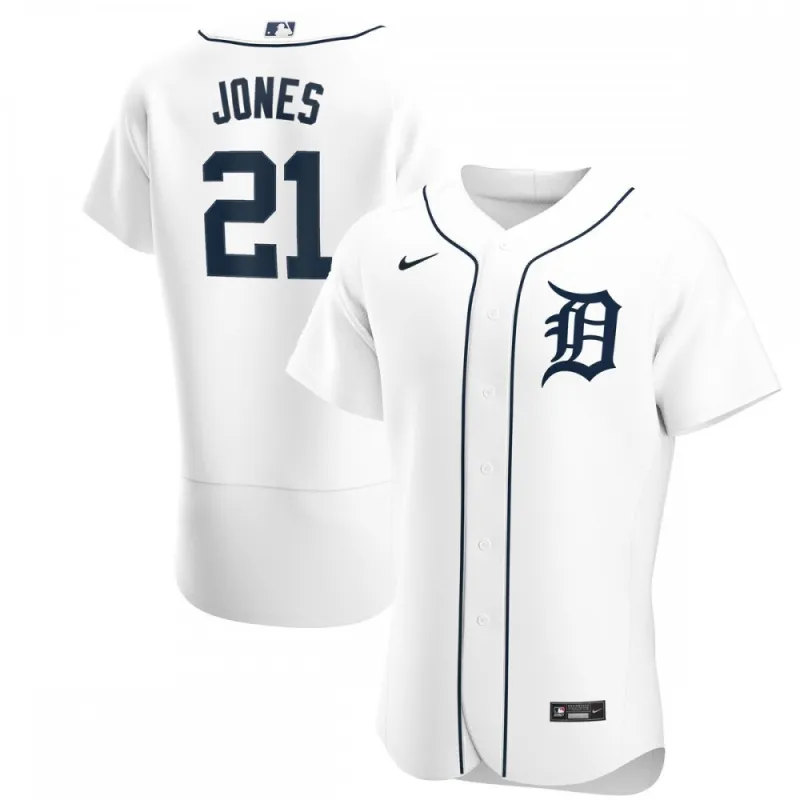 Jacoby Jones Detroit Tigers Nike Home Authentic Player Jersey – White