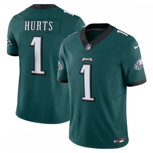 Maillot Nike Vapor F.U.S.E. en édition limitée de Jalen Hurts des Eagles de Philadelphie - Vert nuit