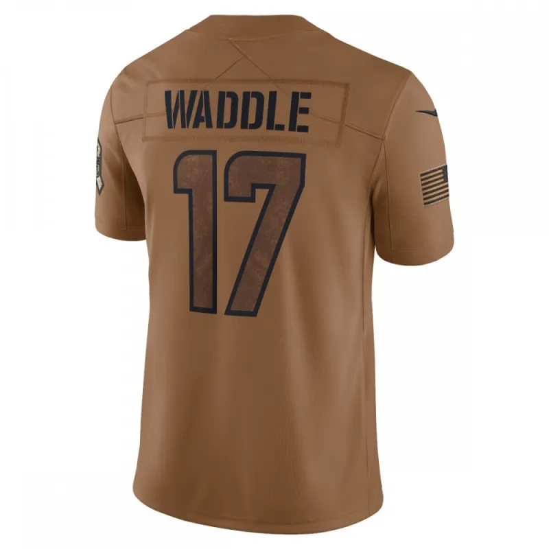 Camisa limitada «Salute To Service» 2023 da Nike de Jaylen Waddle dos Miami Dolphins – Castanho