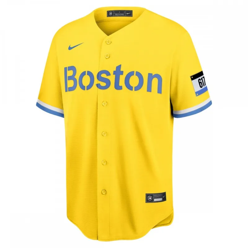 J.D. Martinez Boston Red Sox Nike City Connect Replica Player Jersey – Gold