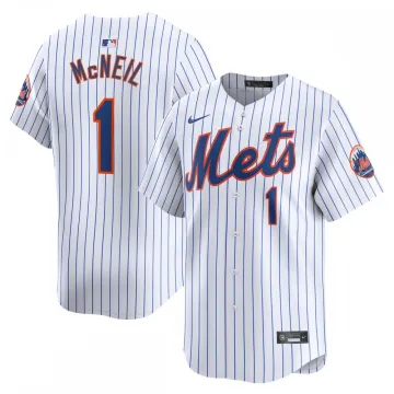 Camisa oficial de jogador Jeff McNeil do New York Mets, edição limitada para jogos em casa – Branca
