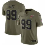 J.J. Watt Arizona Cardinals Camisola limitada Nike Masculina 2022 Salute To Service - Azeitona J.J. Watt Arizona Cardinals Nike Men’s 2022 Salute To Service Limited Jersey – Olive