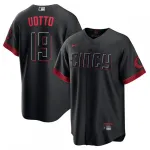 Camisa de jogador réplica Nike City Connect 2023 de Joey Votto dos Cincinnati Reds - Preta Joey Votto Cincinnati Reds Nike 2023 City Connect Replica Player Jersey – Black