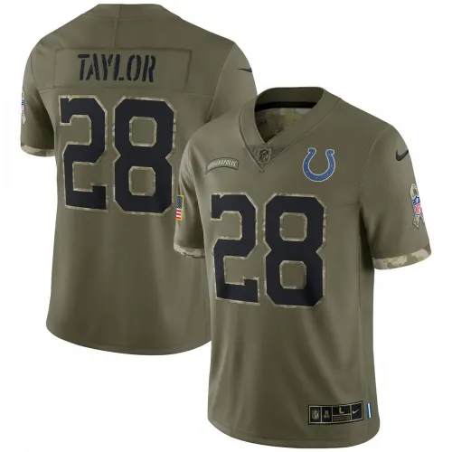 Jonathan Taylor Indianapolis Colts Nike 2022 Salute To Service Limited Jersey - Azeitona