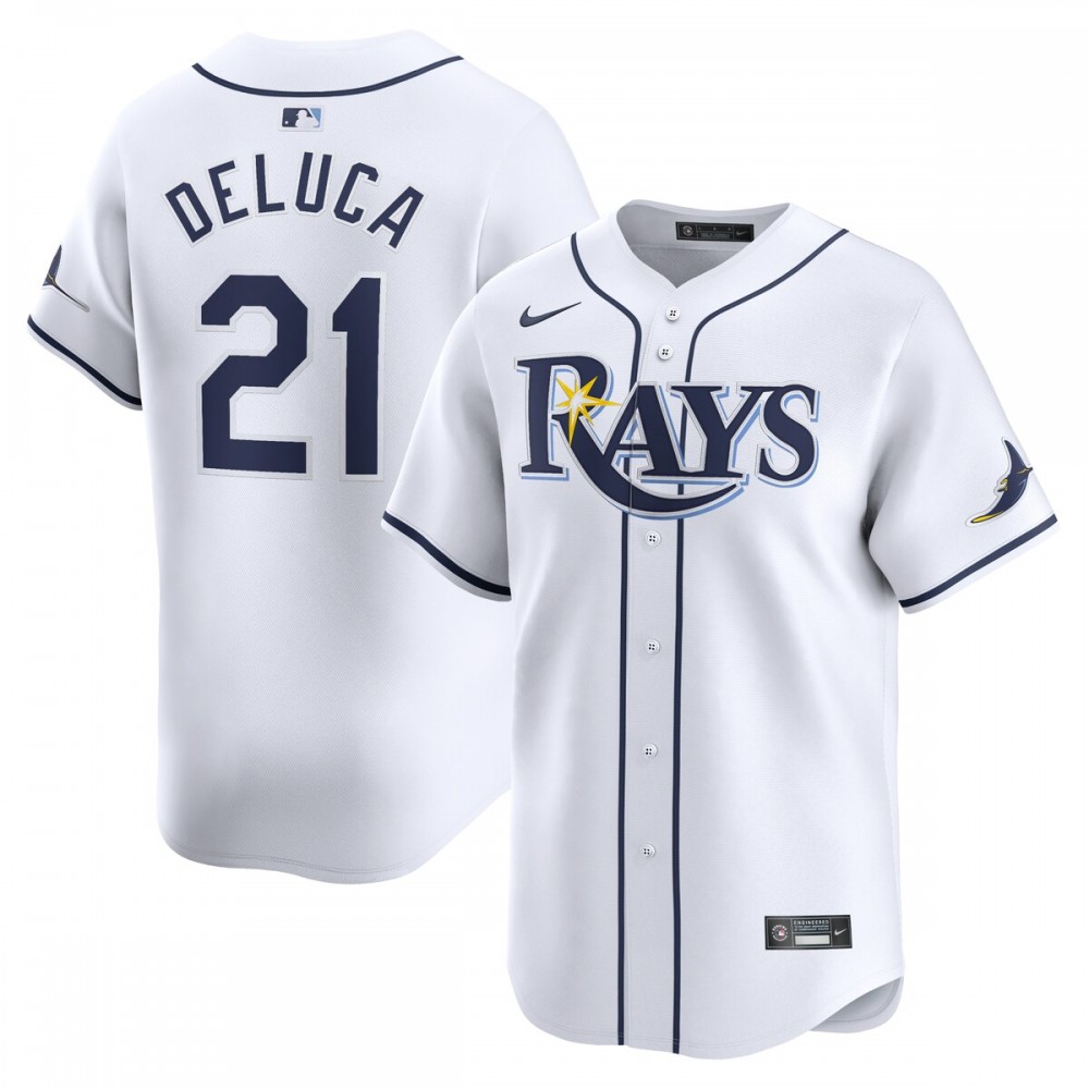 Jonny DeLuca Tampa Bay Rays Nike nach Hause begrenzt Spieler Jersey - weiß
