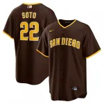 Maillot de joueur Nike « Road Replica » de Juan Soto (San Diego Padres) - Marron Juan Soto San Diego Padres Nike Road Replica Player Jersey – Brown
