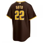 Juan Soto San Diego Padres Nike Road Replica Player Jersey – Brown