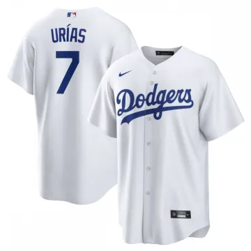 Maglia da giocatore Julio Urias dei Los Angeles Dodgers, replica Nike - Bianca