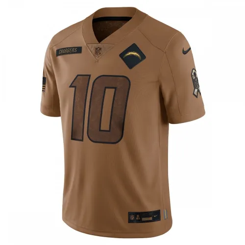 Justin Herbert Los Angeles Chargers Nike 2023 Salute To Service Limited Jersey - braun