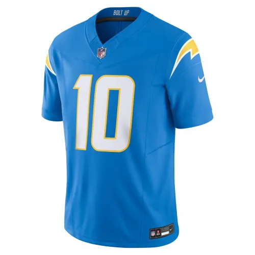 Maglia Nike Vapor F.U.S.E. in edizione limitata di Justin Herbert dei Los Angeles Chargers – Azzurro polvere