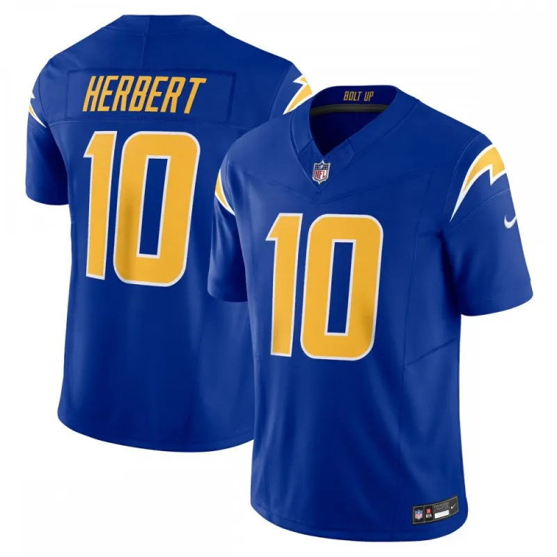 Justin Herbert Los Angeles Chargers Nike Vapor F.U.S.E. Limited Alternate 2 Jersey – Royal
