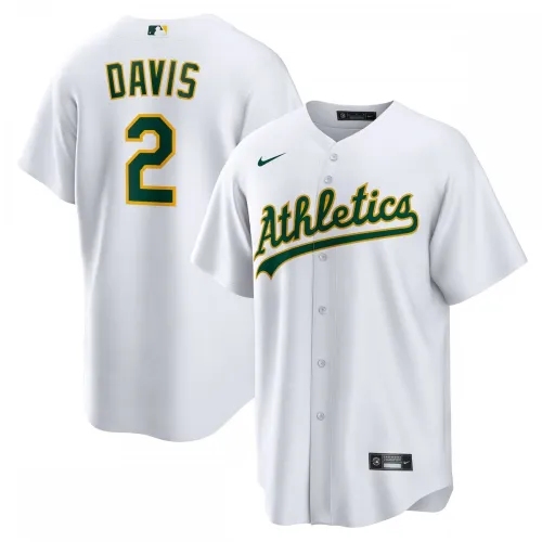 Khris Davis Oakland Athletics Camiseta interior Nike réplica del nombre del jugador - Blanca