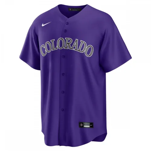 Camiseta de jugador de Kris Bryant de los Colorado Rockies, edición alternativa para aficionados de Nike – Morada