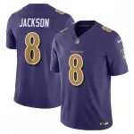 Lamar Jackson Baltimore Ravens Nike Vapor F.U.S.E. Camisola alternativa limitada - Roxo Lamar Jackson Baltimore Ravens Nike Vapor F.U.S.E. Limited Alternate Jersey – Purple