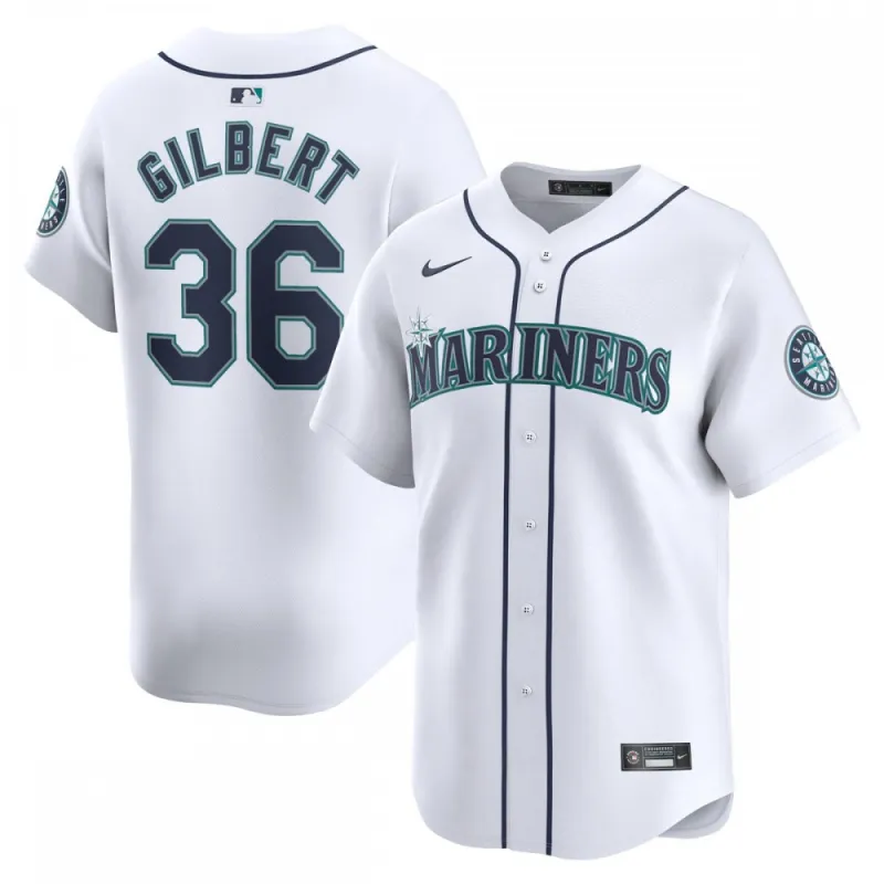 Logan Gilbert Seattle Mariners Nike Home Limited Player Jersey - Weiß