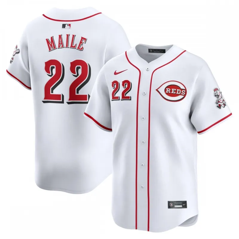 Luke Maile Cincinnati Reds Nike Home Limited Player Jersey – White