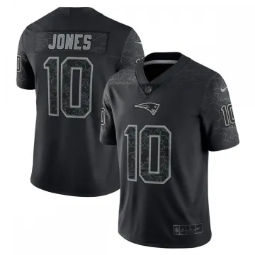 Mac Jones New England Patriots Camiseta Nike RFLCTV Limited - Negro
