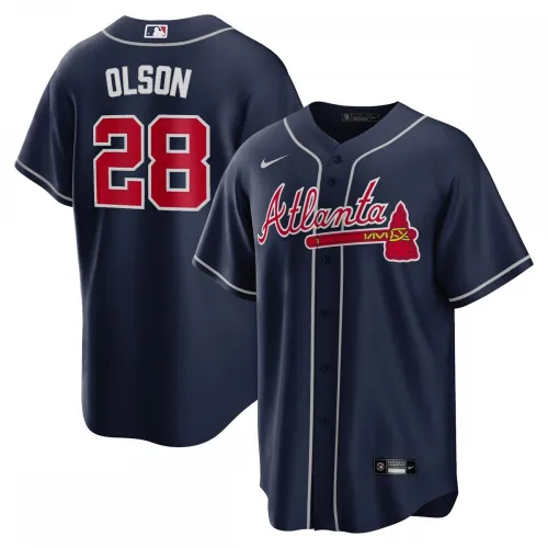 Maillot de joueur Matt Olson (Atlanta Braves) - Édition « Fan » alternative Nike - Bleu marine