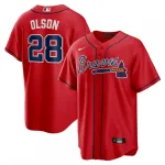 Matt Olson Atlanta Braves Nike Alternate Replica Player Jersey – Red
