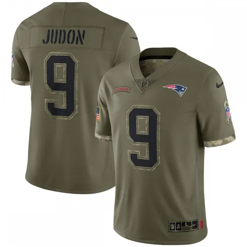 Matthew Judon New England Patriots Camiseta limitada Nike 2022 Salute To Service - Oliva