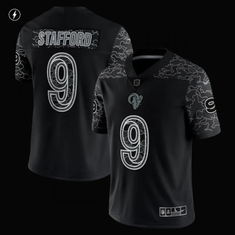 Matthew Stafford Los Angeles Rams Nike RFLCTV Limited Jersey - Zwart