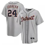 Miguel Cabrera Detroit Tigers Nike Road Replica Maglia Nome Giocatore - Grigio Miguel Cabrera Detroit Tigers Nike Road Replica Player Name Jersey – Gray