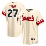 Mike Trout Los Angeles Angels Nike 2022 City Connect Replica Player Jersey - Cream Mike Trout Los Angeles Angels Nike 2022 City Connect Replica Player Jersey – Cream