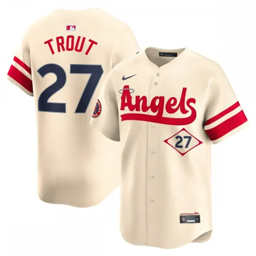 Mike Trout Los Angeles Angels Nike City Connect Limited Player Jersey - Creme