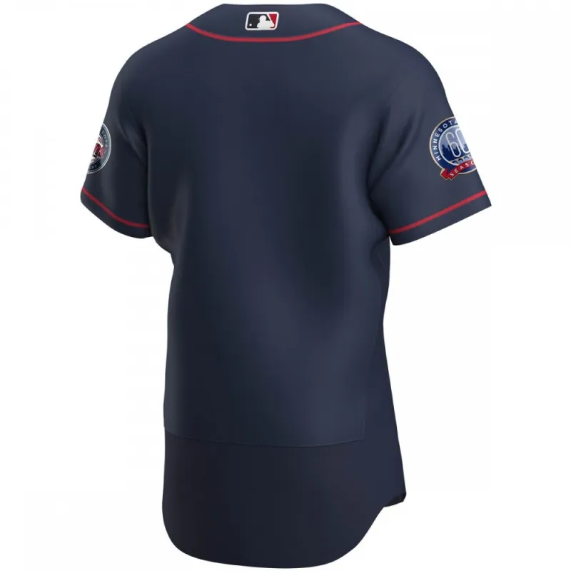 Minnesota Twins Nike 60th Season Alternate Authentic Team Jersey – Navy