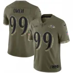 Odafe Oweh Baltimore Ravens Nike 2022 Salute To Service Limited Jersey – Olive