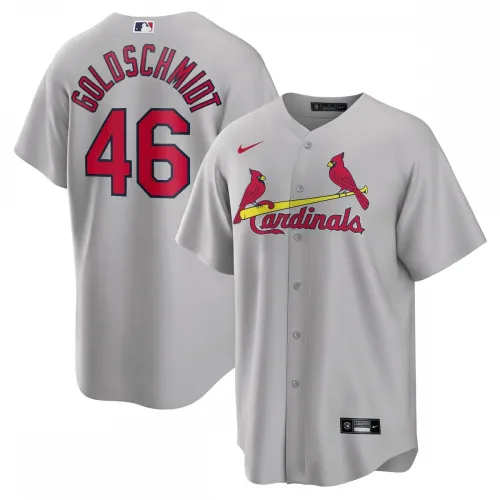 Maglia Nike Replica da trasferta dei St. Louis Cardinals con nome del giocatore Paul Goldschmidt - Grigia