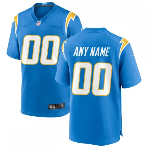 Los Angeles Chargers Camiseta de Juego Personalizada Nike - Powder Blue