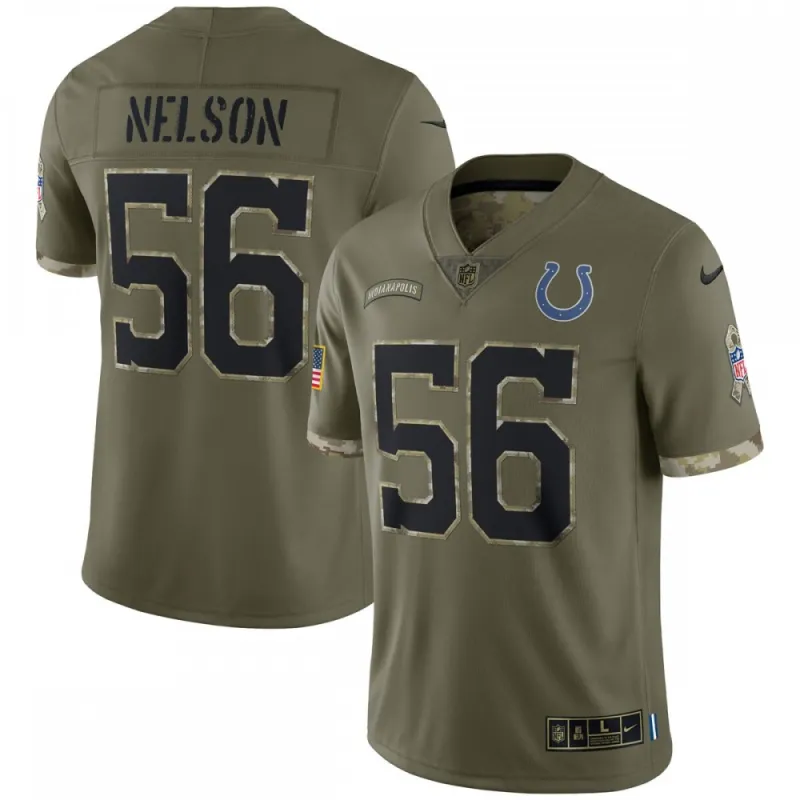 Quenton Nelson Indianapolis Colts Nike 2022 Salute To Service Limited Jersey – Olive