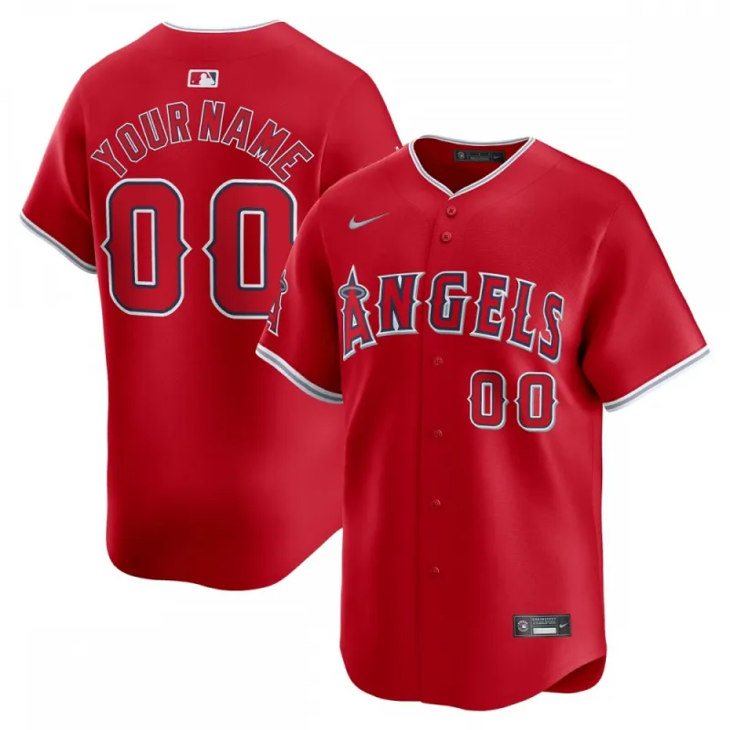Los Angeles Angels Nike Alternate Limited Custom Jersey – Red