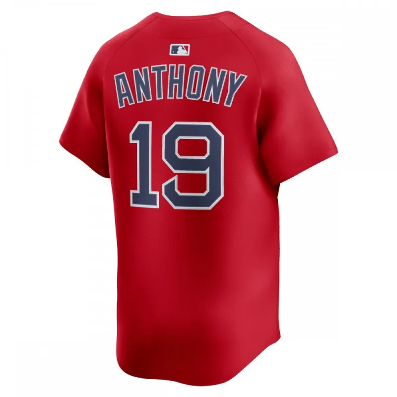 Maglia da giocatore alternativa in edizione limitata di Roman Anthony dei Boston Red Sox, prodotta da Nike – Rossa