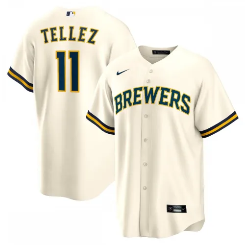 Rowdy Tellez Milwaukee Brewers Nike Fan Edition spelersshirt - Wit