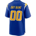 Maglia da gioco personalizzata alternativa Nike dei Los Angeles Chargers - Blu reale