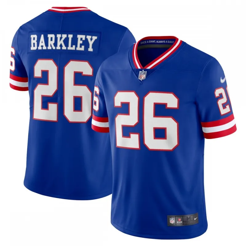 Saquon Barkley New York Giants Nike Classic Vapor Limited Player Jersey – Royal