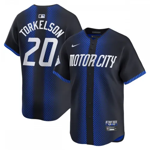 Spencer Torkelson Detroit Tigers Nike 2024 City Connect Limited-shirt - marineblauw