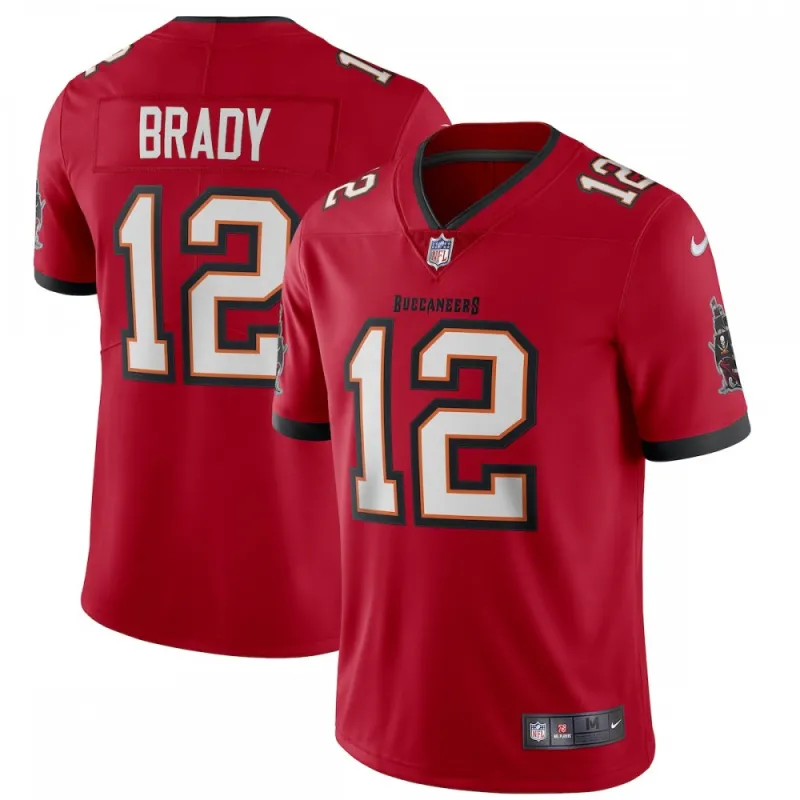 Camisa Nike Vapor Limited de Tom Brady dos Tampa Bay Buccaneers – Vermelha
