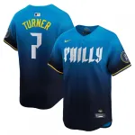 Trea Turner Philadelphia Phillies Nike 2024 City Connect Limited Player Jersey - Blue Trea Turner Philadelphia Phillies Nike 2024 City Connect Limited Player Jersey – Blue