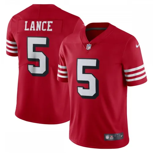 Maglia Nike Alternate Vapor Limited di Trey Lance dei San Francisco 49ers - Scarlatto