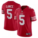 Camisa Nike Vapor Limited do Trey Lance, San Francisco 49ers - Escarlate Trey Lance San Francisco 49ers Nike Vapor Limited Jersey - Scarlet