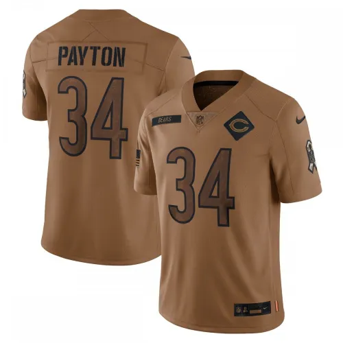 Walter Payton Chicago Bears Nike Men's 2023 Salute To Service Retired Player Limited Jersey - Brown