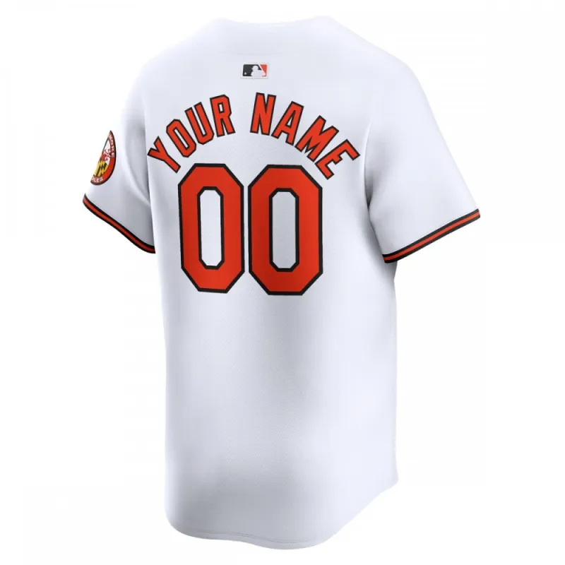 Baltimore Orioles Nike Home Limited Custom Jersey – White